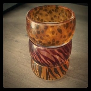 Three piece candle holder set